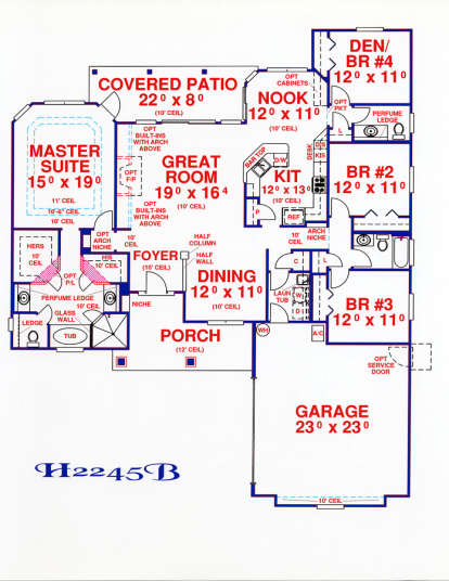 Floorplan 1 for House Plan #4766-00144