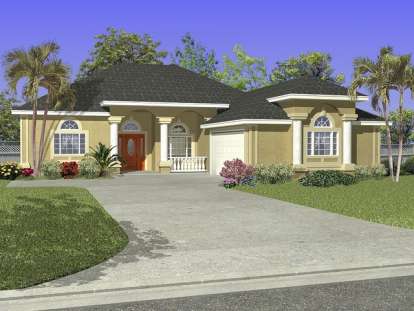 Florida House Plan #4766-00145 Elevation Photo