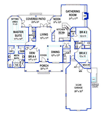 House Plan House Plan #14128 Drawing 1