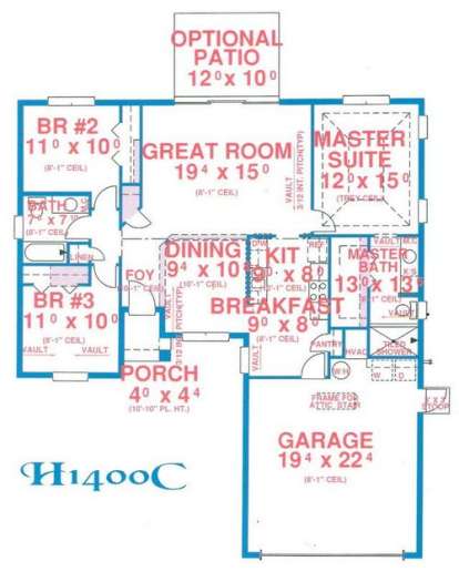 Floorplan1 for House Plan #4766-00152