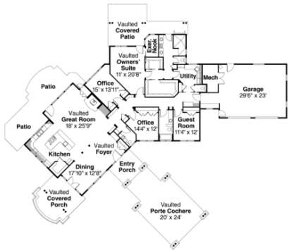 House Plan House Plan #1413 Drawing 1