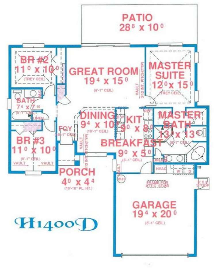 House Plan House Plan #14130 Drawing 1