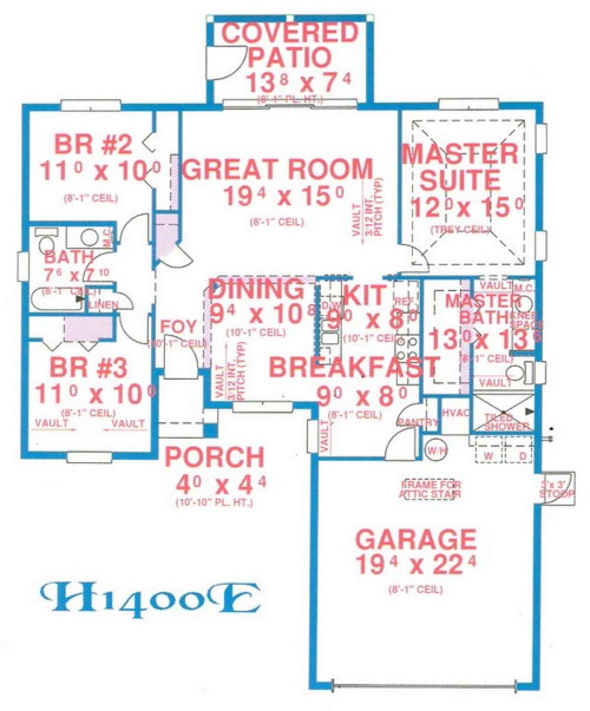 Floorplan 1 for House Plan #4766-00154
