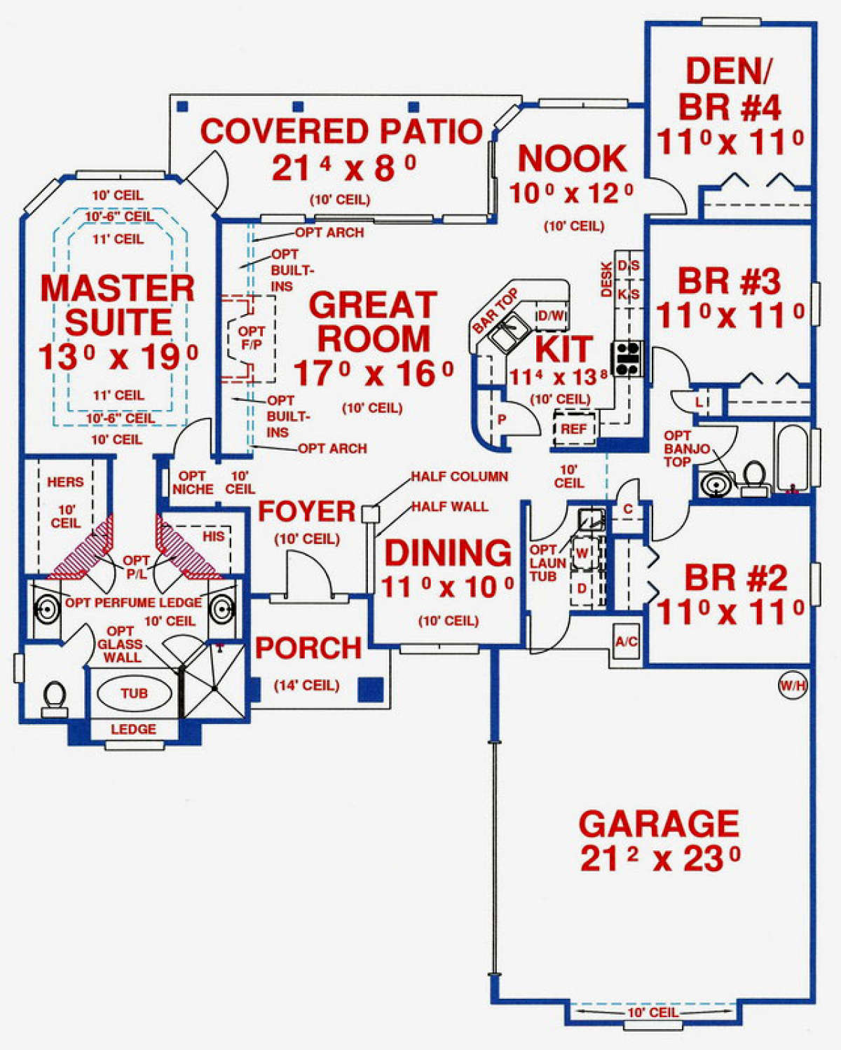 Floorplan 1 for House Plan #4766-00157