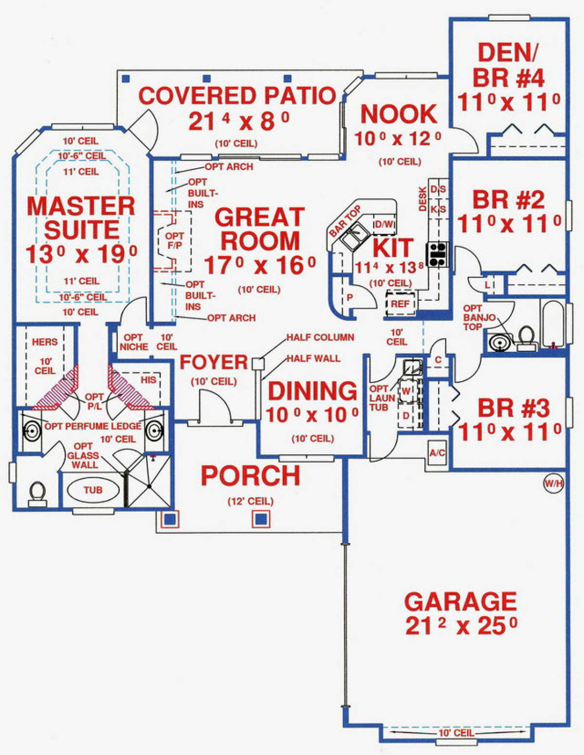 Floorplan 1 for House Plan #4766-00158