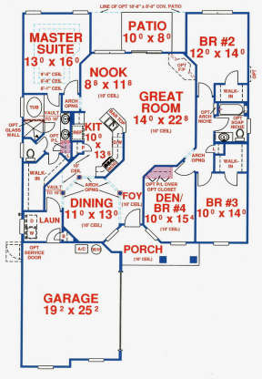 Floorplan 1 for House Plan #4766-00160