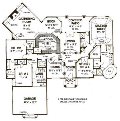 Floorplan1 for House Plan #4766-00162
