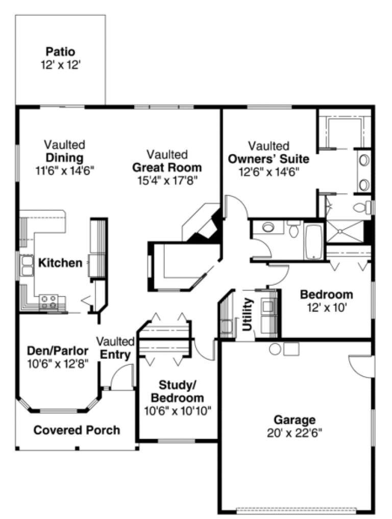 House Plan House Plan #1414 Drawing 1