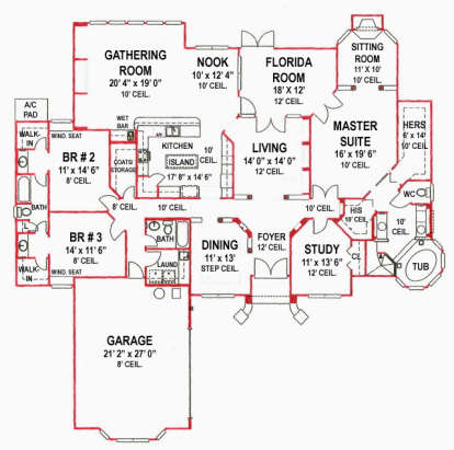 Floorplan1 for House Plan #4766-00163