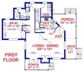 Floorplan 1 for House Plan #4766-00167
