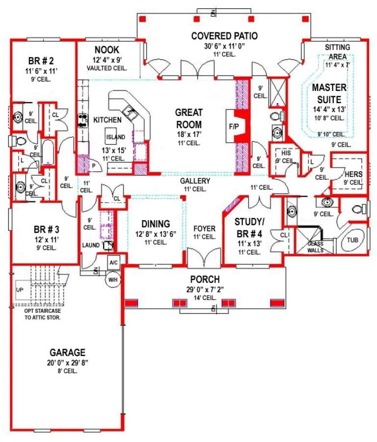 House Plan House Plan #14145 Drawing 1