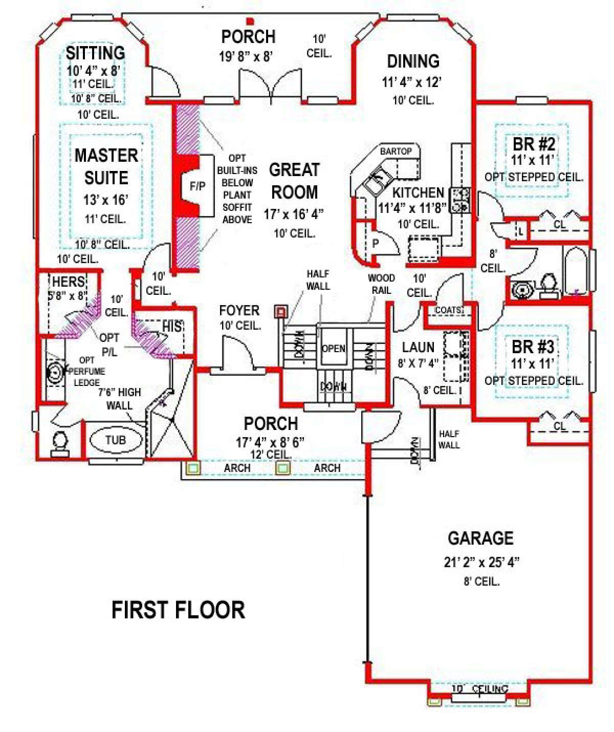 Main Floor Plan for House Plan #4766-00170