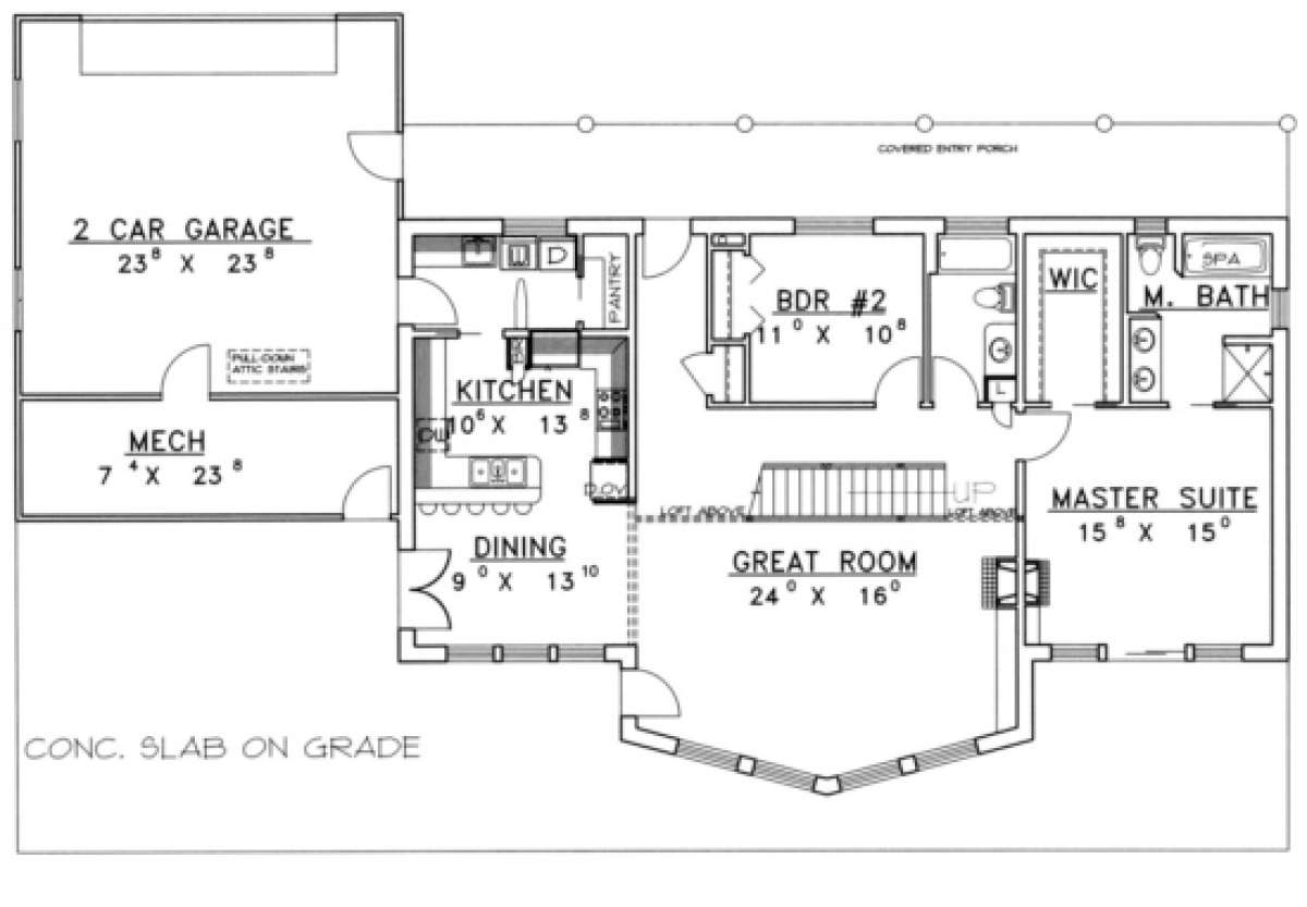 Main Floor for House Plan #039-00152