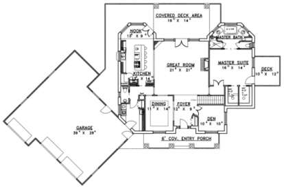 Main Floor for House Plan #039-00153