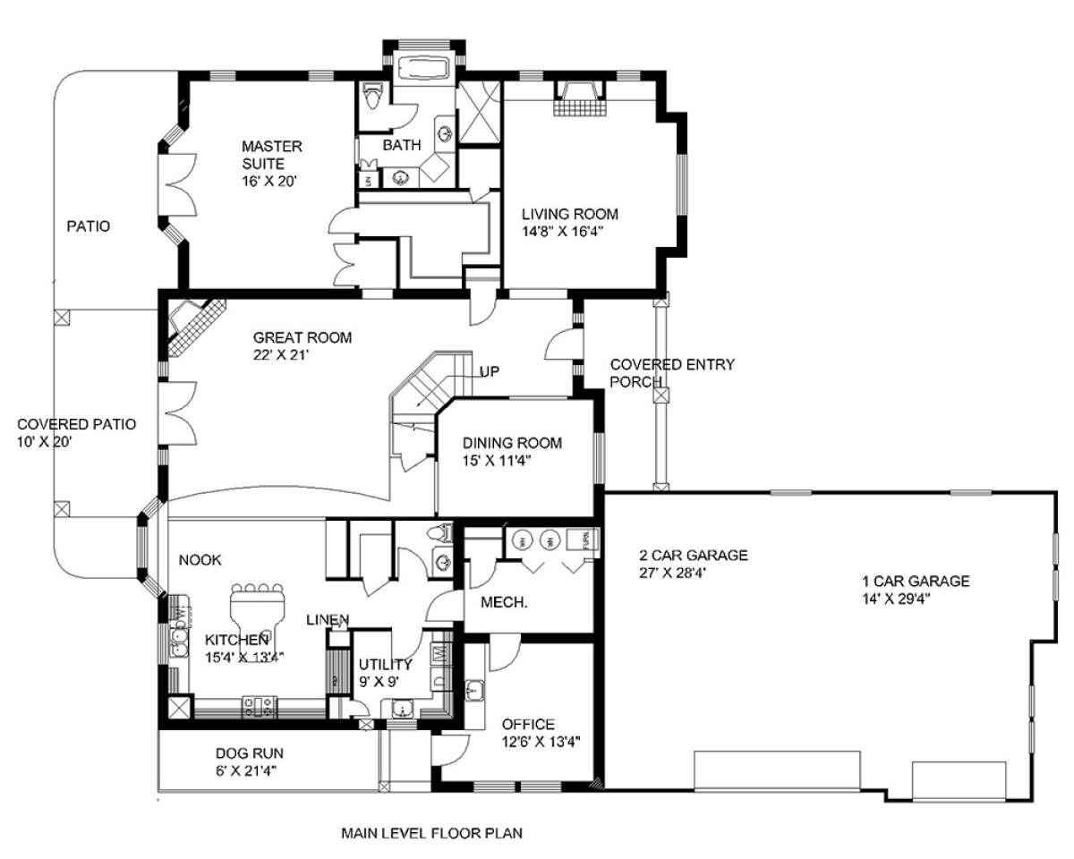 First Floor for House Plan #039-00154