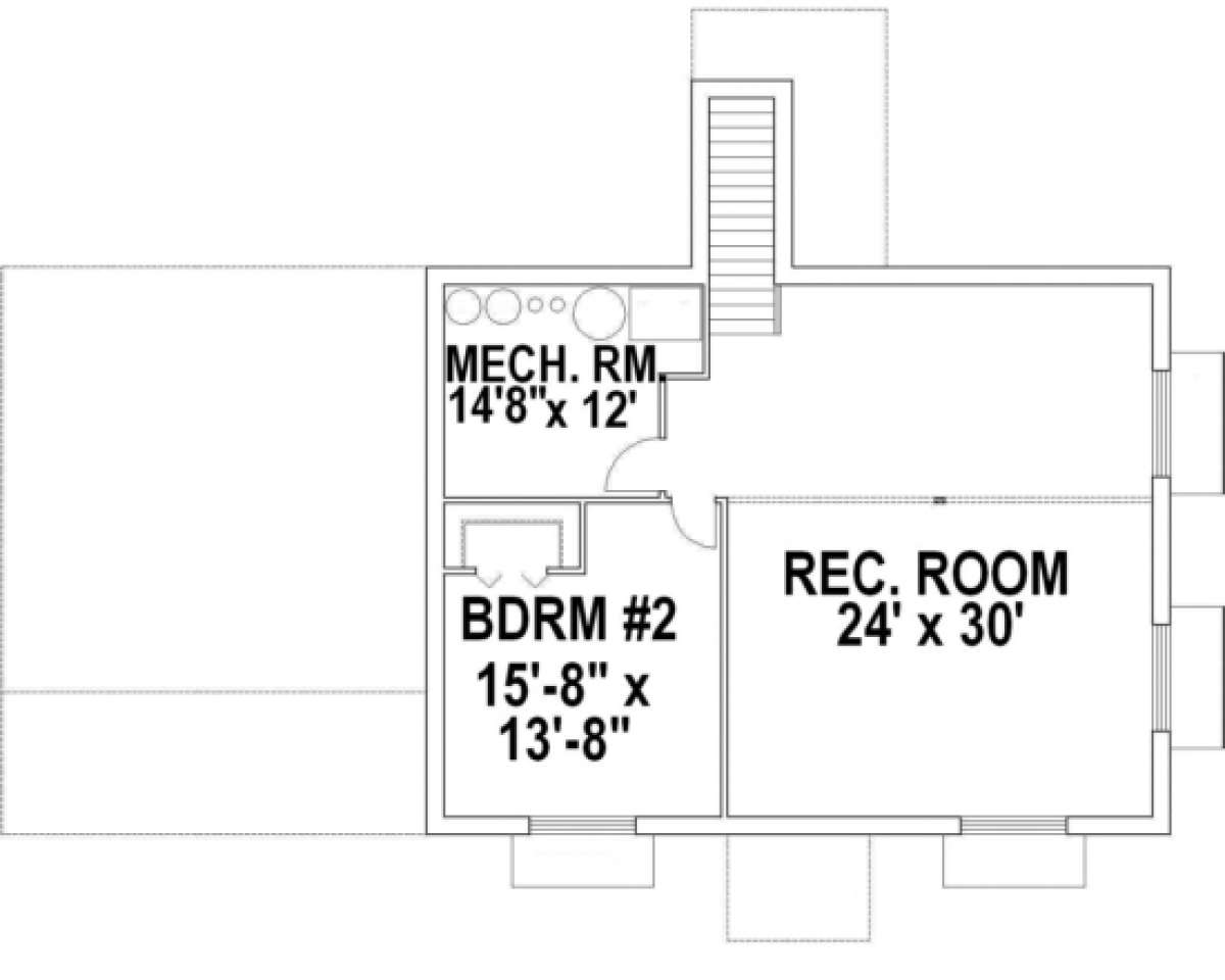 Basement Floor for House Plan #039-00155