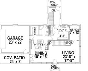 First Floor for House Plan #039-00155