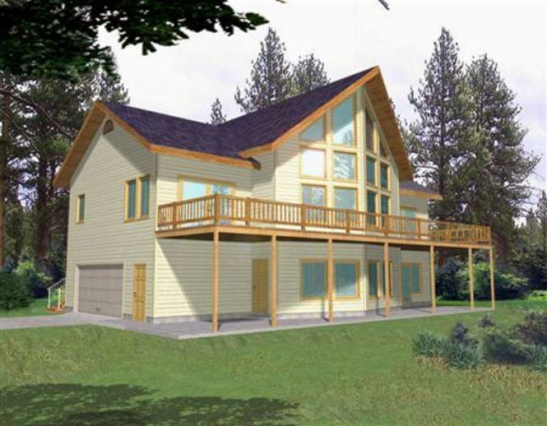 House Plan House Plan #1419 Rear Elevation