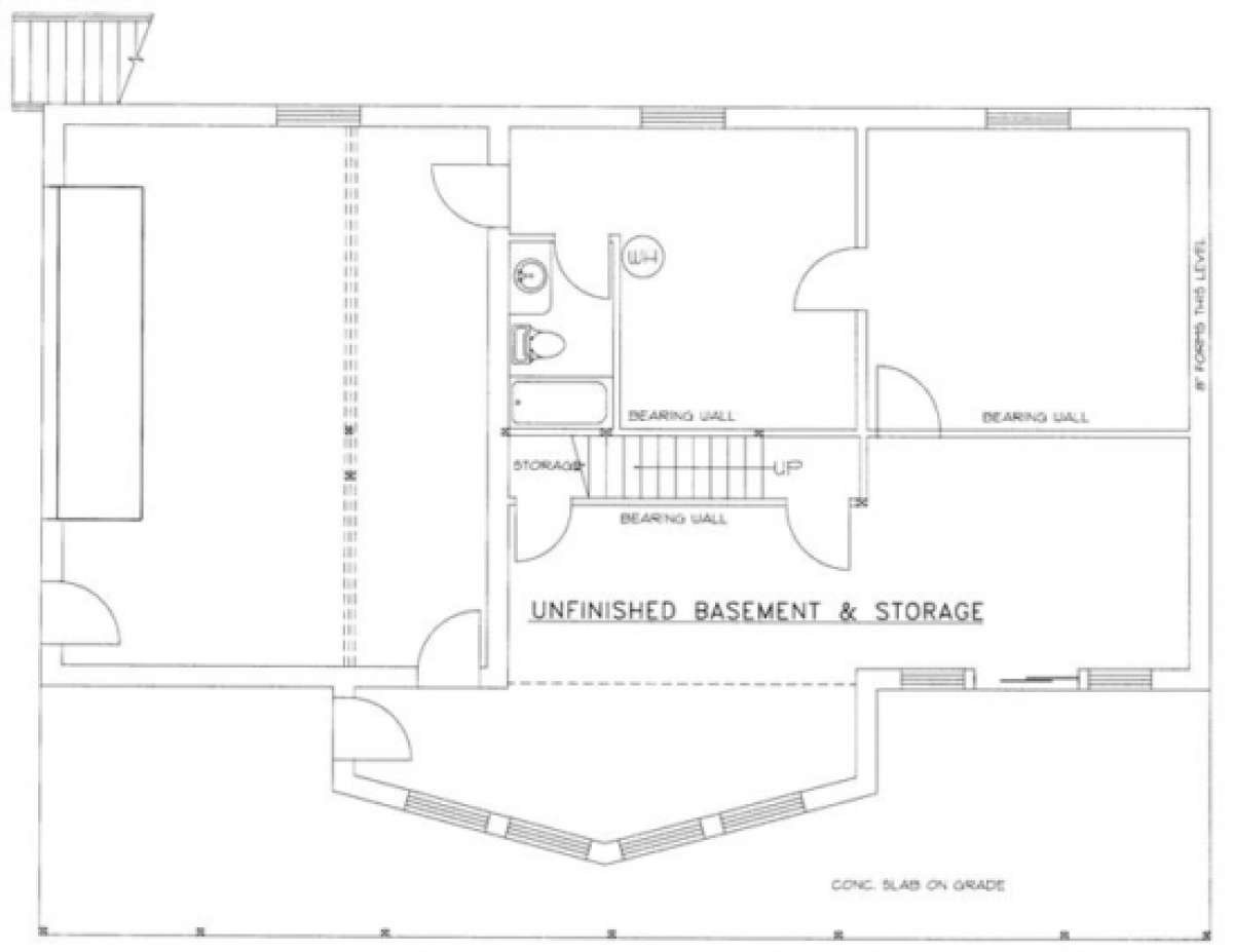 Basement Floor for House Plan #039-00156