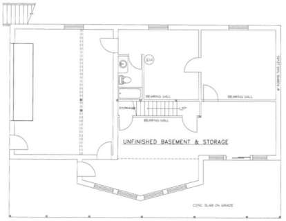 Basement Floor for House Plan #039-00156