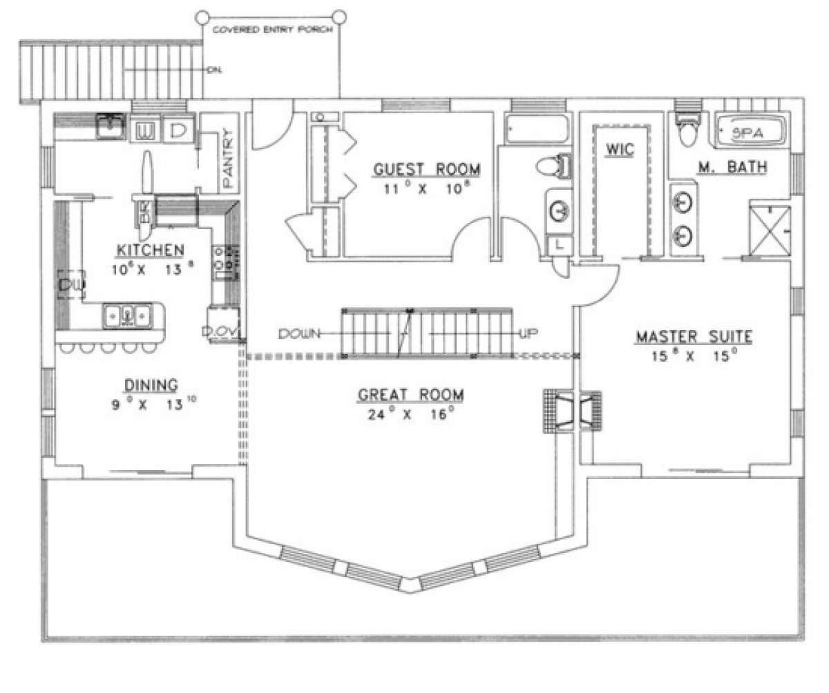 Main Floor for House Plan #039-00156