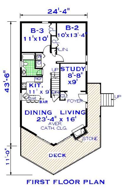 Main Floor for House Plan #033-00001