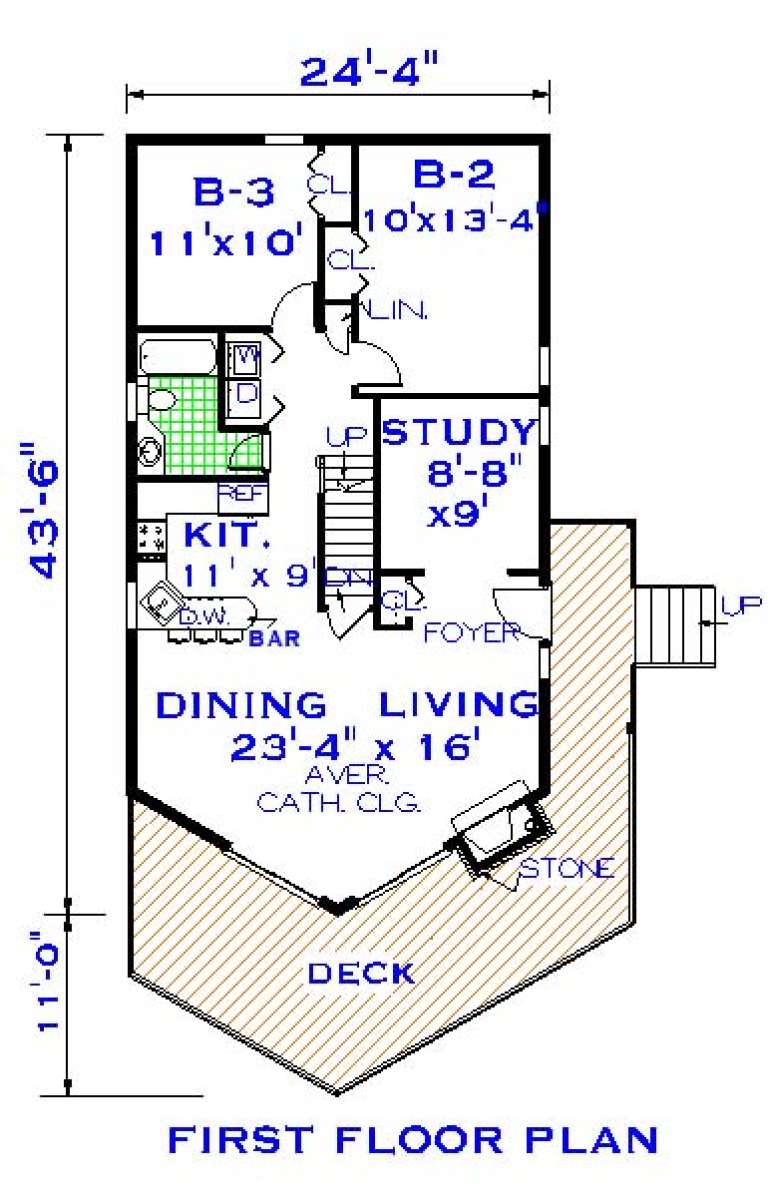 House Plan House Plan #142 Drawing 1