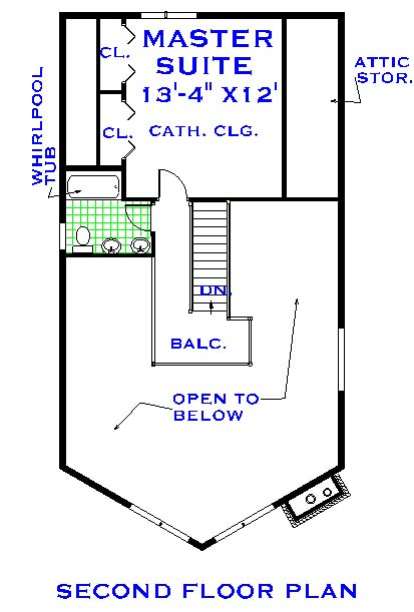 Second Floor for House Plan #033-00001