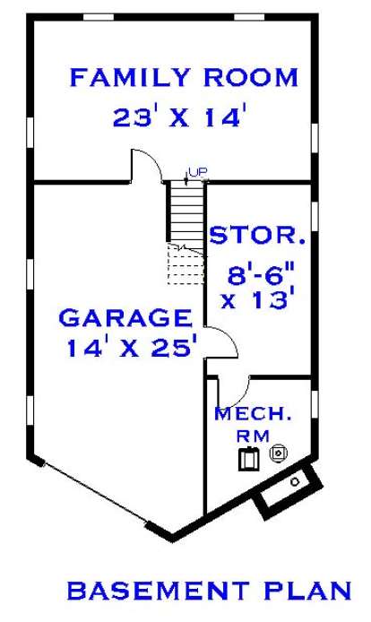 Basement for House Plan #033-00001