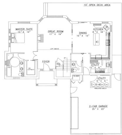 First Floor for House Plan #039-00157