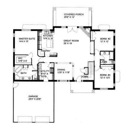 Main Floor for House Plan #039-00158
