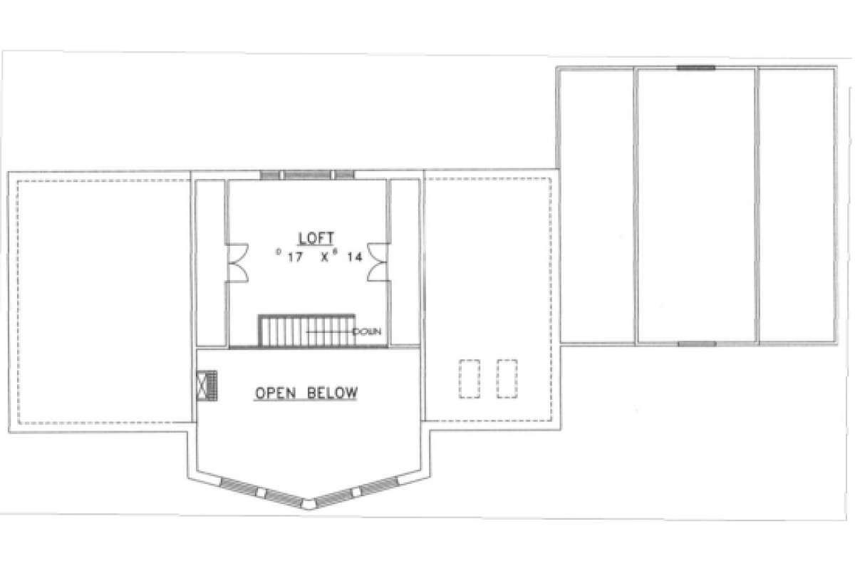 Loft Floor for House Plan #039-00159