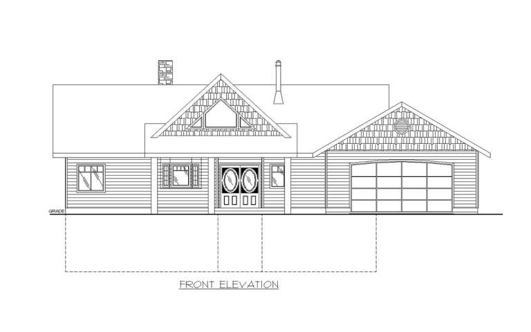 Lake Front House Plan #039-00160 Elevation Photo
