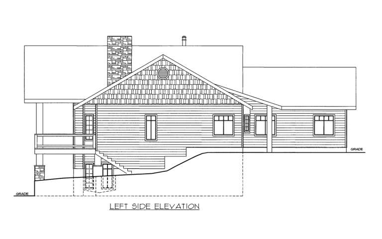 Lake Front House Plan #039-00160 Elevation Photo