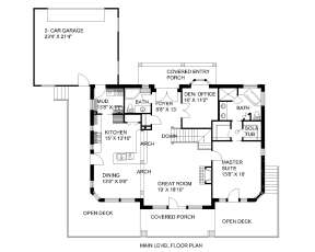 Basement Floor for House Plan #039-00160