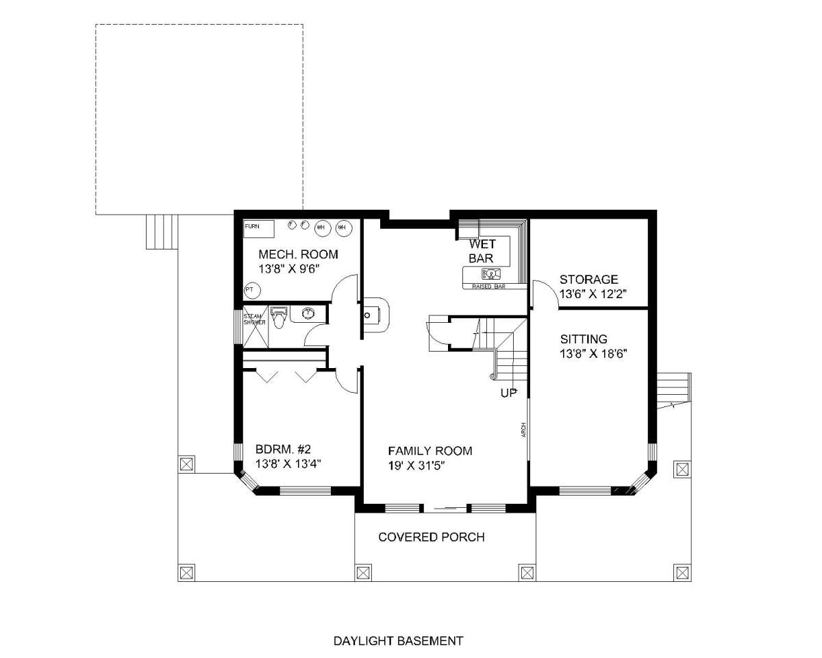 Basement for House Plan #039-00160