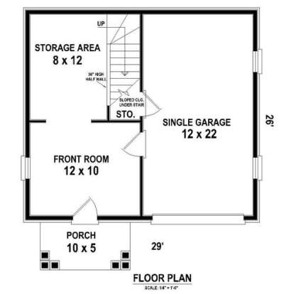 Floorplan 1 for House Plan #053-02904