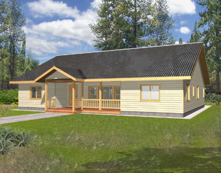 Ranch House Plan #039-00161 Elevation Photo