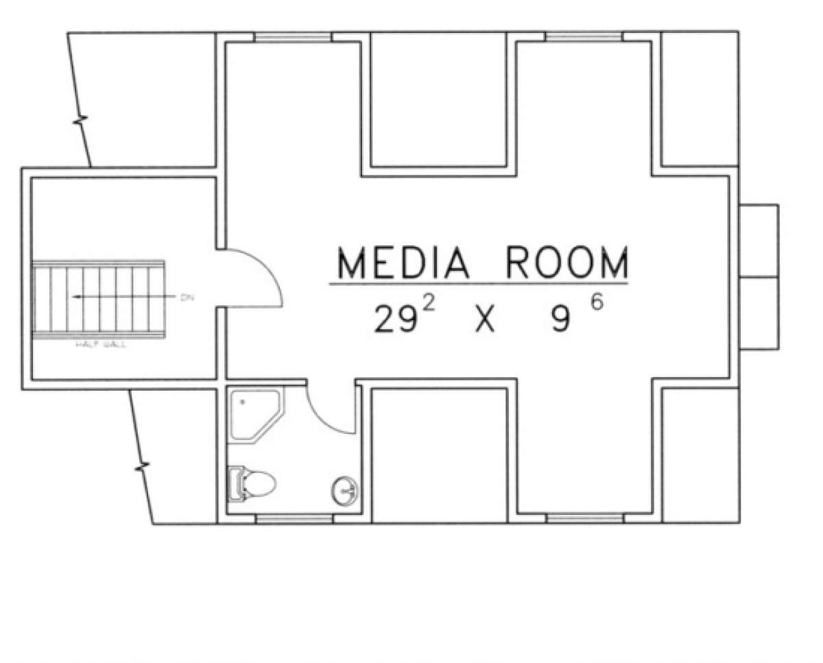 Attic Floor for House Plan #039-00162