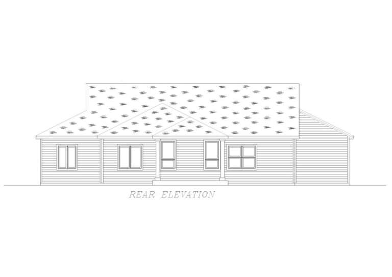 Ranch House Plan #5244-00002 Elevation Photo
