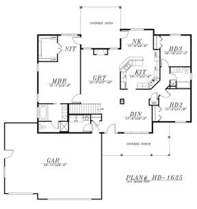 Floorplan 1 for House Plan #5244-00002