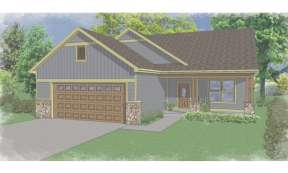 Ranch House Plan #5244-00004 Elevation Photo