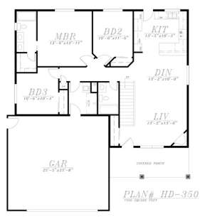 Floorplan 1 for House Plan #5244-00004