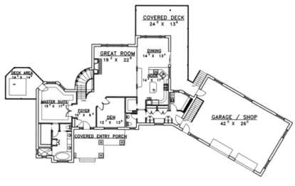 Main Floor for House Plan #039-00163