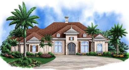 Mediterranean House Plan #5565-00001 Elevation Photo