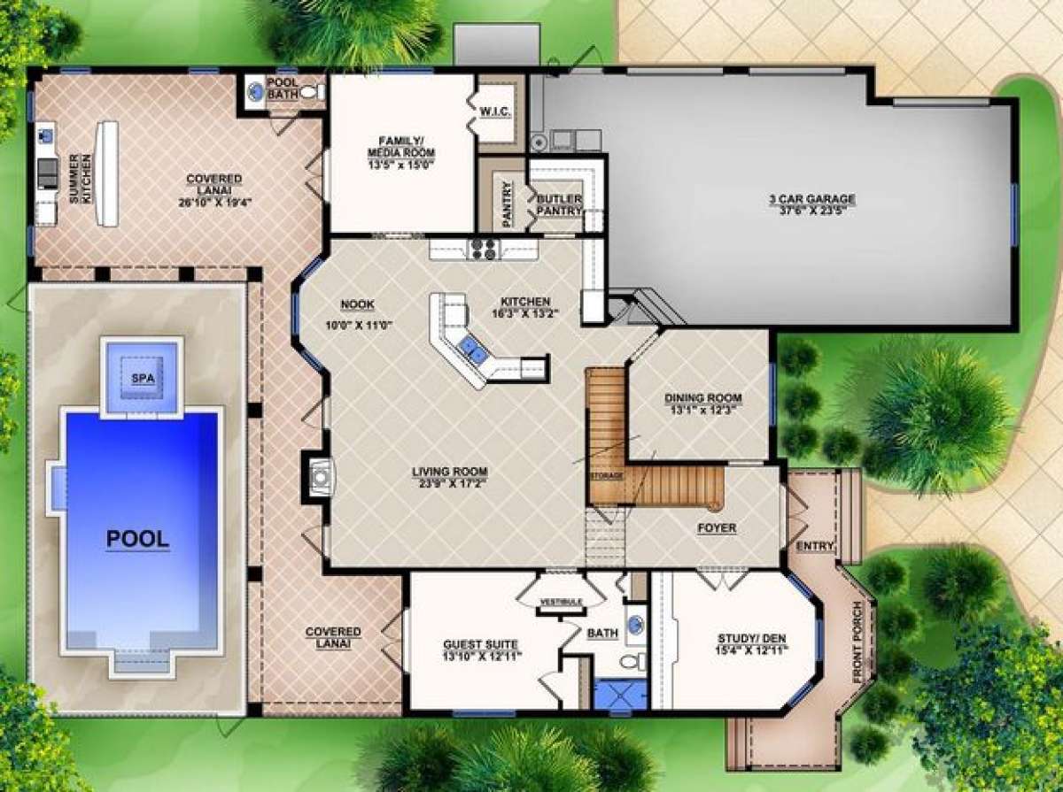 Floorplan 1 for House Plan #5565-00003