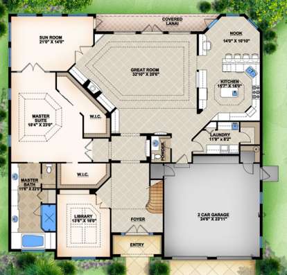 Floorplan 1 for House Plan #5565-00004