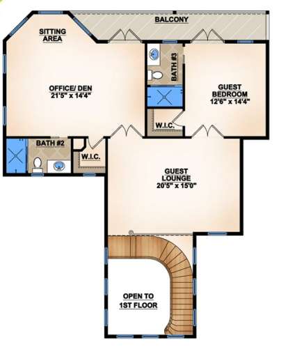 Floorplan 2 for House Plan #5565-00004