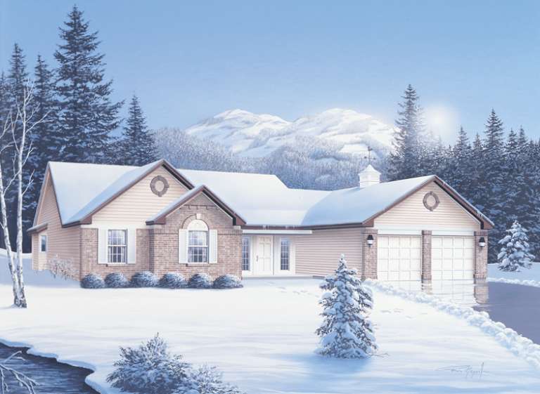Ranch House Plan #5633-00003 Elevation Photo