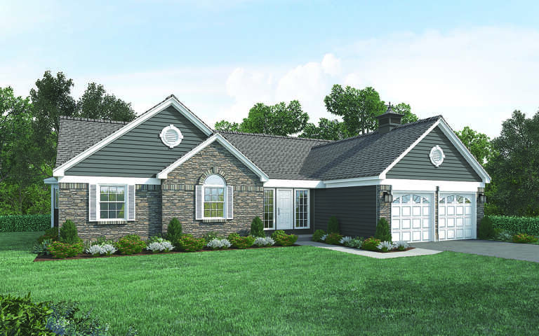 Ranch House Plan #5633-00003 Elevation Photo
